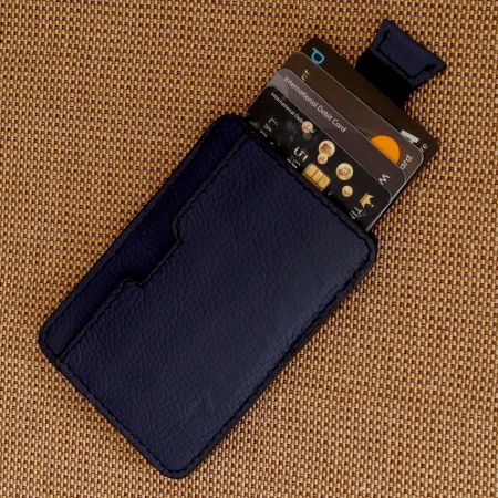 Handcrafted Navy Wallet Leather Stunning Dashing Charming